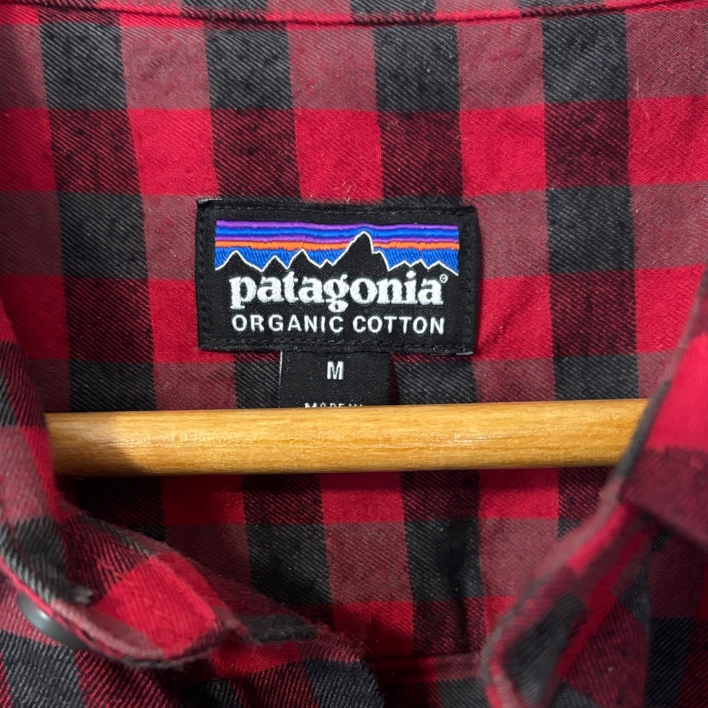Patagonia Flannel Organic Cotton Shirt Men's Medium - Picture 2 of 3